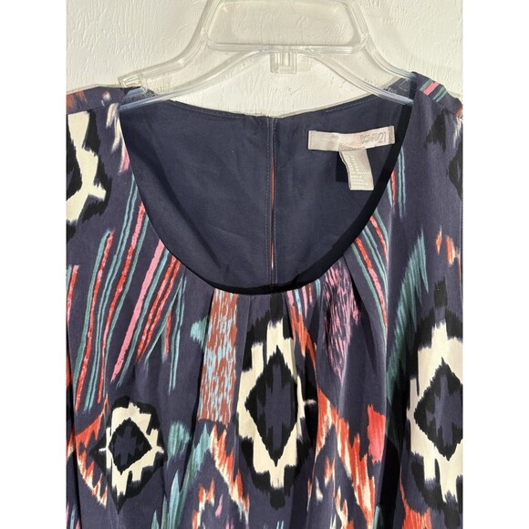 LOVE 21 Womens Size Medium Black Abstract Aztec Print Sleeveless Lined Dress - Picture 3 of 8